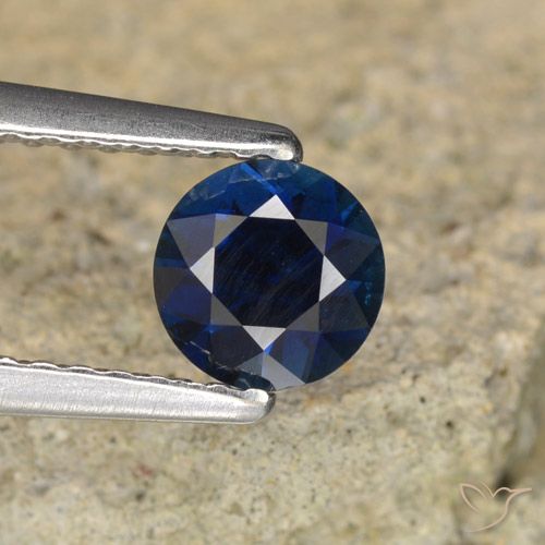 0.63ct Natural Azul crepúsculo Zafiro, Redondo, VVS-VS