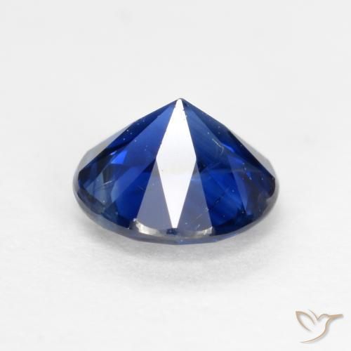 Zafiro Azul noche natural de 0.61 ct, Redondo, VS
