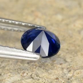 Zafiro Azul marino natural de 0.56 ct, Redondo, VS