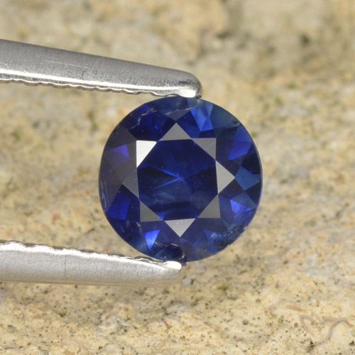 0.60ct Natural Azul crepúsculo Zafiro, Redondo, VS