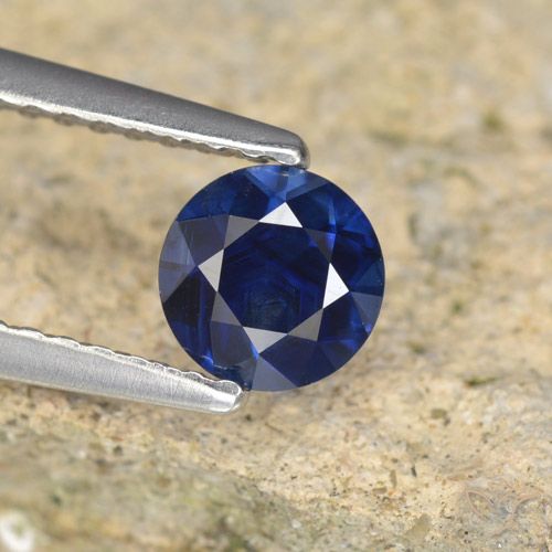 0.64ct Natural Azul crepúsculo Zafiro, Redondo, VVS-VS