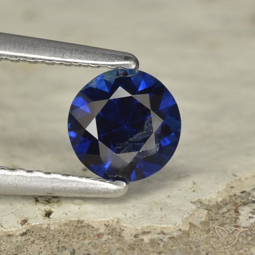 0.67ct Natural Azul crepúsculo Zafiro, Redondo, VS