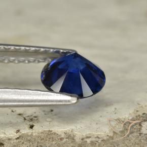 Zafiro Azul crepúsculo natural de 0.67 ct, Redondo, VS