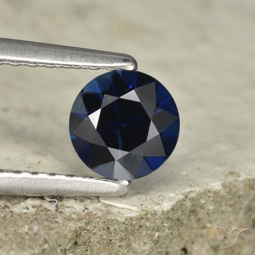 0.70ct Natural Azul crepúsculo Zafiro, Redondo, VVS-VS