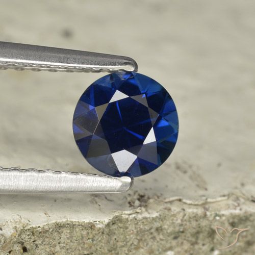 0.73ct Natural Azul crepúsculo Zafiro, Redondo, VVS-VS