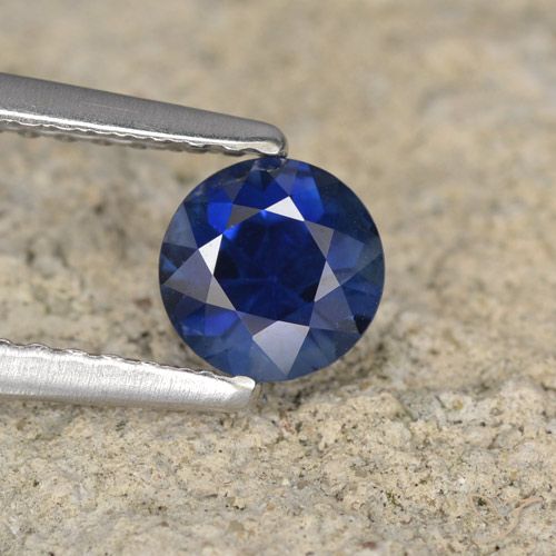 0.69ct Natural Azul marino Zafiro, Redondo, VS