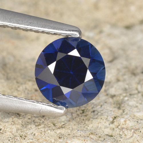 0.66ct Natural Azul crepúsculo Zafiro, Redondo, VVS