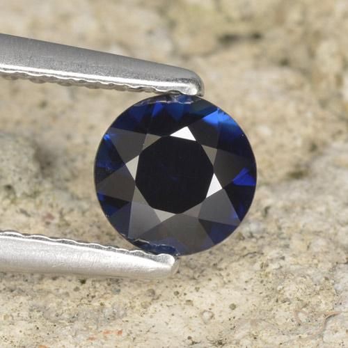 0.55ct Natural Azul crepúsculo Zafiro, Redondo, VVS