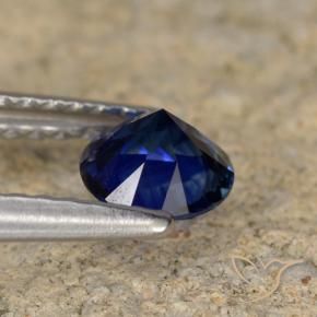 Zafiro Azul marino natural de 0.56 ct, Redondo, VVS-VS