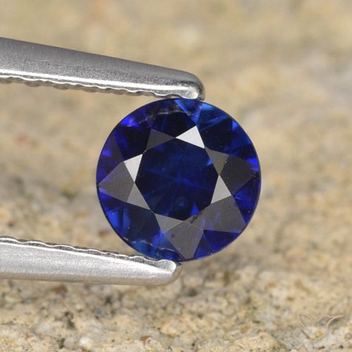 0.50ct Natural Azul crepúsculo Zafiro, Redondo, VVS-VS