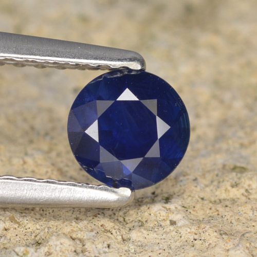 0.59ct Natural Azul crepúsculo Zafiro, Redondo, VVS-VS
