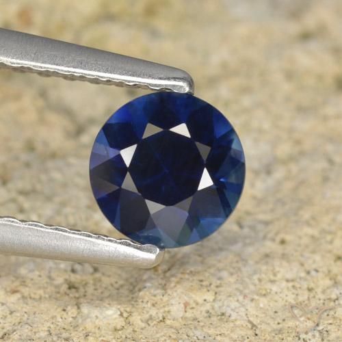 0.64ct Natural Azul crepúsculo Zafiro, Redondo, VVS