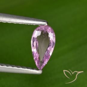 Zafiro Púrpura oscuro medio natural de 0.41 ct, En forma de pera, VS