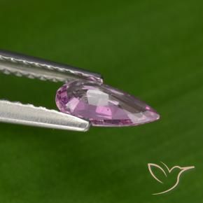 Zafiro Púrpura oscuro medio natural de 0.41 ct, En forma de pera, VS