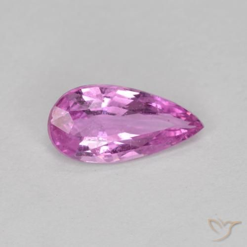0.52ct Natural Púrpura medio Zafiro, En forma de pera, VS