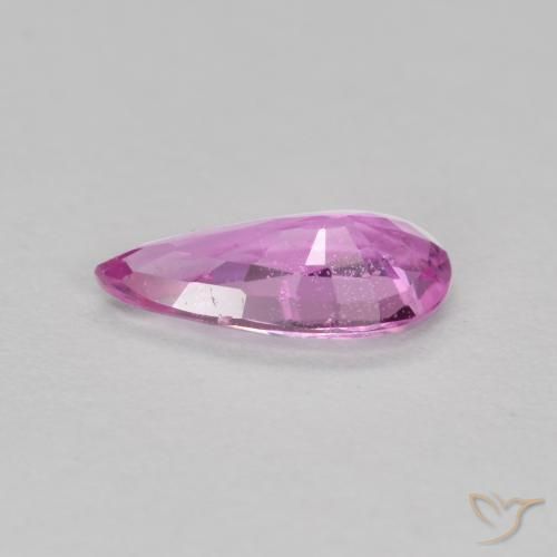 Zafiro Púrpura medio natural de 0.52 ct, En forma de pera, VS