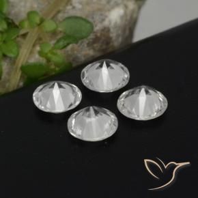 Gemas de Zafiro Blanco natural de 1.48 ct, Redondo, VS