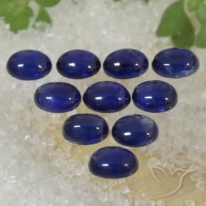 Gemas de Zafiro Azul oscuro natural de 2.70 ct, Ovalada, Translúcido