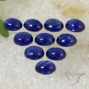Gemas de Zafiro Azul oscuro natural de 2.61 ct, Ovalada, Translúcido