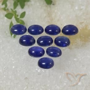 Gemas de Zafiro Azul marino intenso natural de 2.78 ct, Ovalada, Translúcido