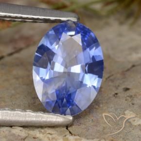 Zafiro Azul natural de 0.83 ct, Ovalada, VVS-VS