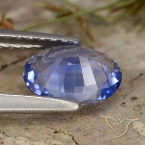 Zafiro Azul natural de 0.83 ct, Ovalada, VVS-VS