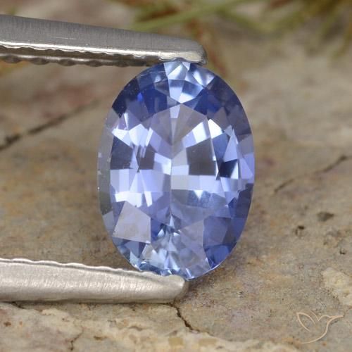 Zafiro Azul marino medio natural de 0.81 ct, Ovalada, VVS-VS