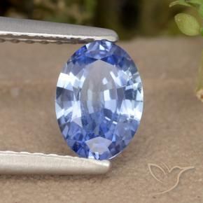 Zafiro Azul natural de 0.83 ct, Ovalada, VVS