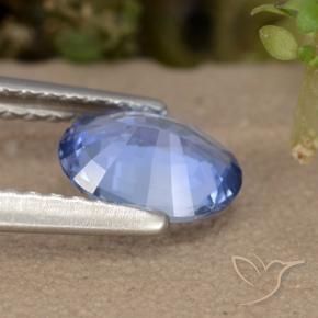 Zafiro Azul natural de 0.83 ct, Ovalada, VVS