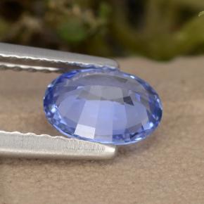 Zafiro Azul pastel natural de 0.92 ct, Ovalada, VVS