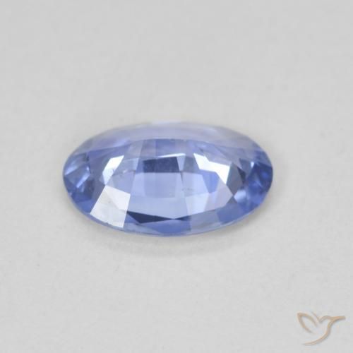 Zafiro Azul marino medio natural de 0.81 ct, Ovalada, VVS-VS