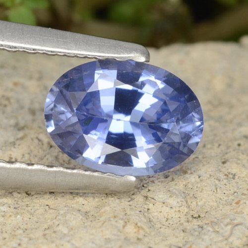 0.85ct Natural Azul púrpura eléctrico Zafiro, Ovalada, VVS