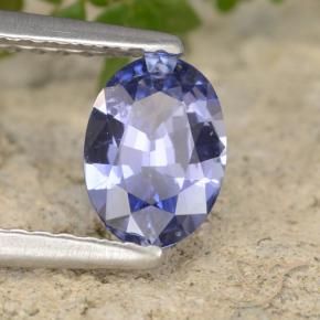 Zafiro Azul marino medio natural de 0.71 ct, Ovalada, VVS-VS