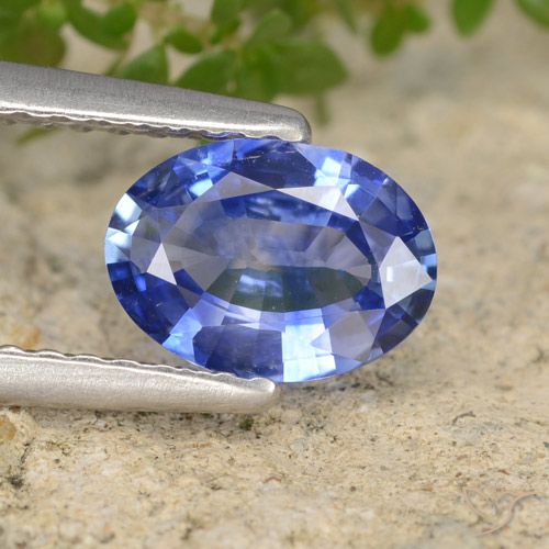 0.83ct Natural Azul Zafiro, Ovalada, VVS-VS