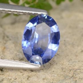 Zafiro Azul natural de 0.83 ct, Ovalada, VVS-VS