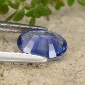 Zafiro Azul natural de 0.83 ct, Ovalada, VVS-VS