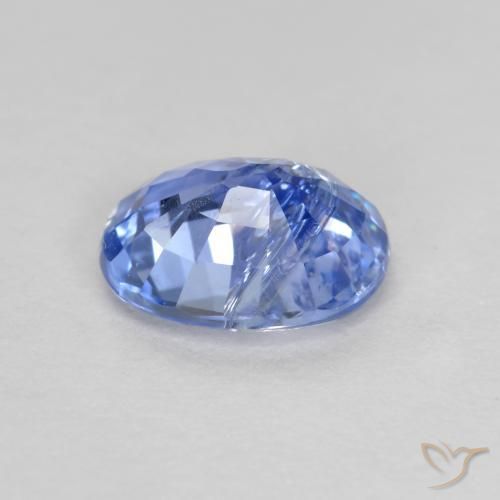 Zafiro Azul pastel natural de 0.75 ct, Ovalada, SI