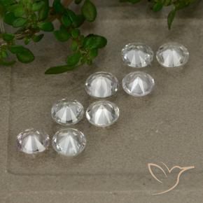 Gemas de Zafiro Blanco natural de 2.79 ct, Redondo, VS