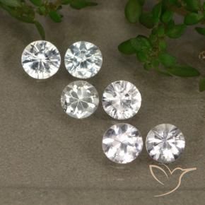 Gemas de Zafiro Blanco natural de 2.36 ct, Redondo, VS