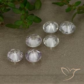 Gemas de Zafiro Blanco natural de 2.36 ct, Redondo, VS