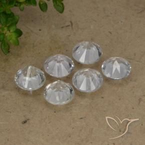 Gemas de Zafiro Blanco natural de 2.70 ct, Redondo, VS