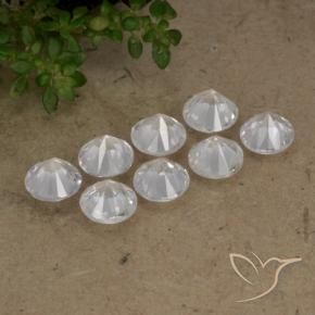 Gemas de Zafiro Blanco natural de 3.22 ct, Redondo, VS