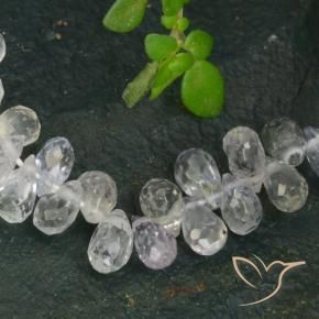 Gemas de Zafiro Blanco azulado natural de 3.86 ct, Corte Briolette, SI