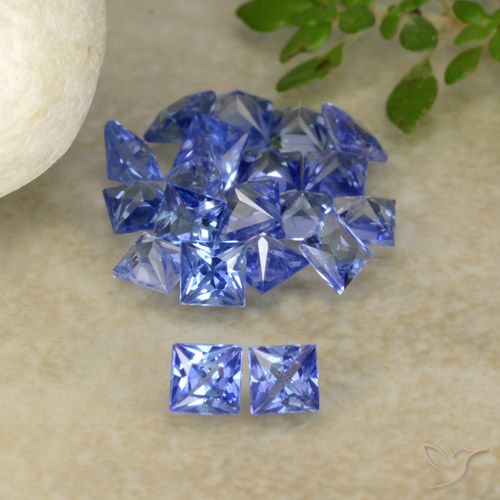 1.92ctw Natural Azul púrpura intenso Zafiro, Cuadrado, VVS-VS