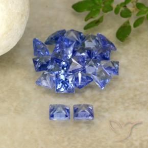 Gemas de Zafiro Azul púrpura intenso natural de 1.92 ct, Cuadrado, VVS-VS