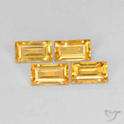 1.09ctw Natural Dorado oscuro medio Zafiro, Corte Baguette, VS
