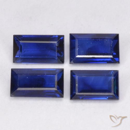 1.63ctw Natural Azul crepúsculo Zafiro, Corte Baguette, VS