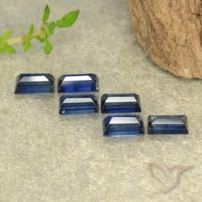 Gemas de Zafiro Azul crepúsculo natural de 2.35 ct, Corte Baguette, VS