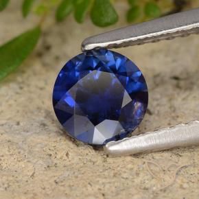 Zafiro Azul marino natural de 0.68 ct, Redondo, VS