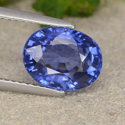 4.02ct Natural Azul aciano Zafiro, Ovalada, VS